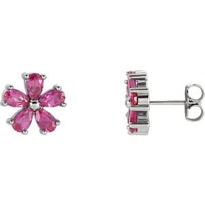 pink sapphire earrings